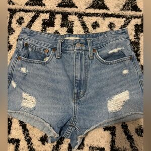 Madewell High Rise Mom Jean Shorts